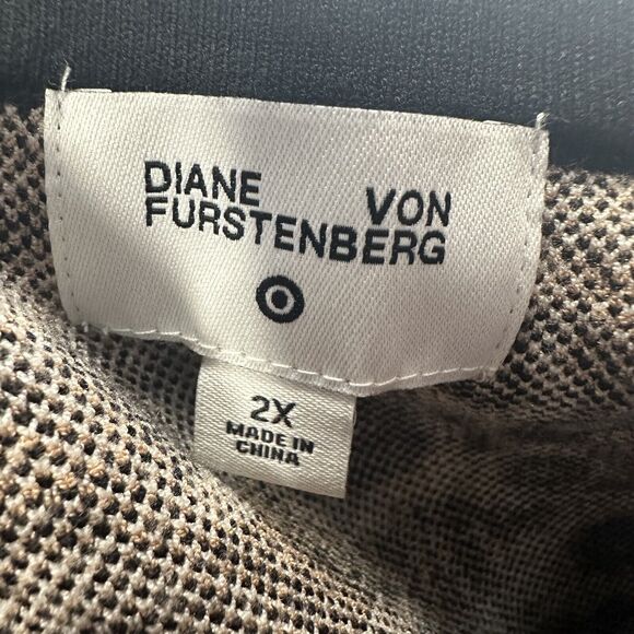 Diane Von Furstenburg x Target Dress Womens Plus Size 2X Poppy Knit Maxi Halter - Picture 10 of 12